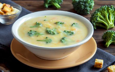 Zupa brokułowa z kurczakiem z menu beszamel